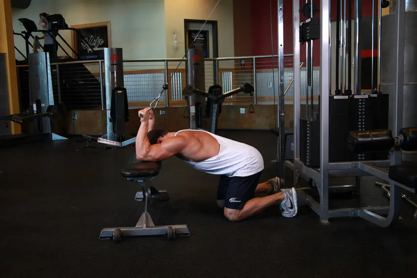 Kneeling Cable Triceps Extension exercise