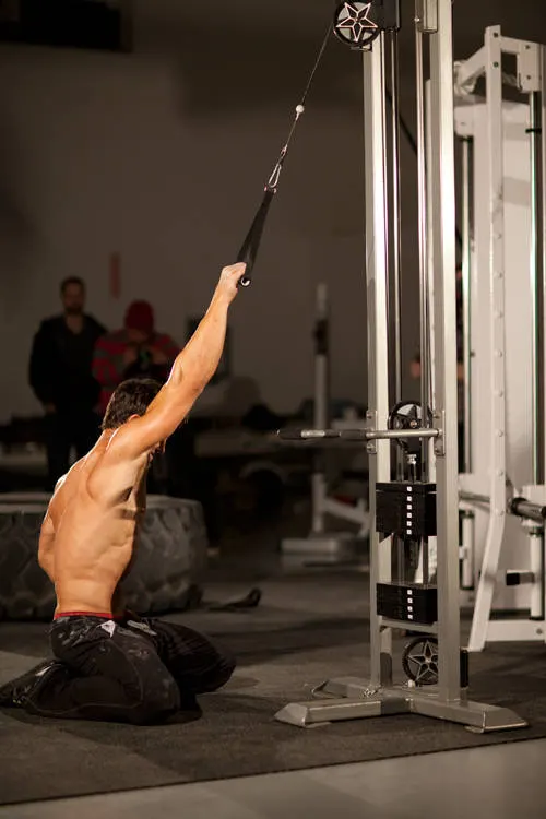 Kneeling Single-Arm High Pulley Row exercise