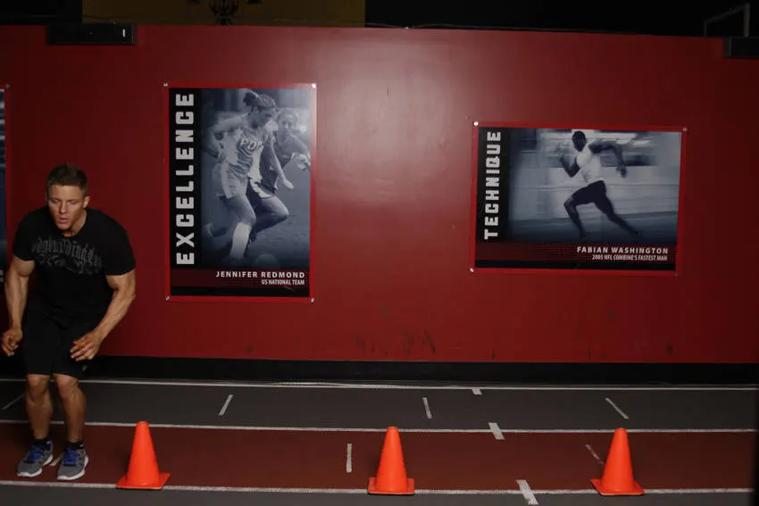 Lateral Cone Hops exercise