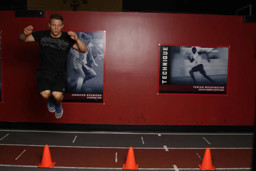 Lateral Cone Hops — end position