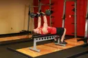 Lying Close-Grip Barbell Triceps Press To Chin exercise