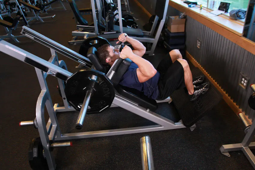 Narrow Stance Hack Squats exercise