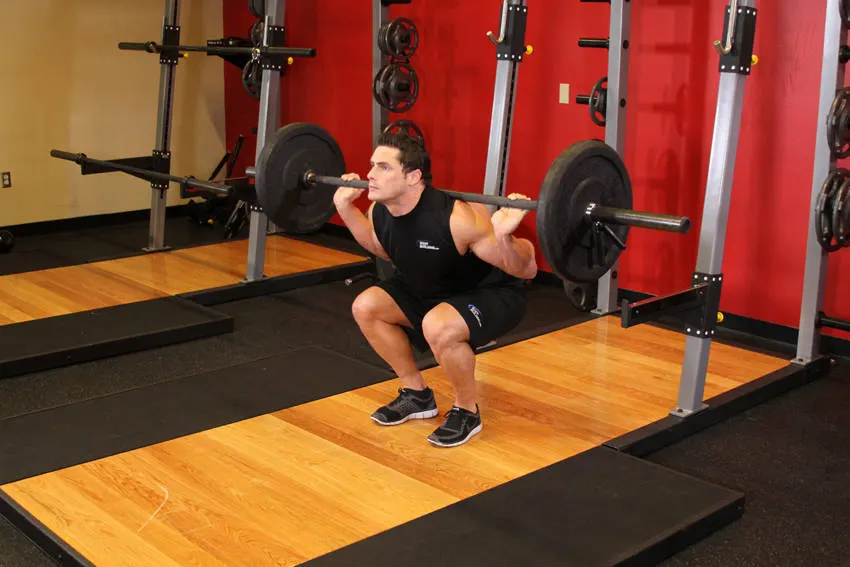Narrow Stance Squats — end position