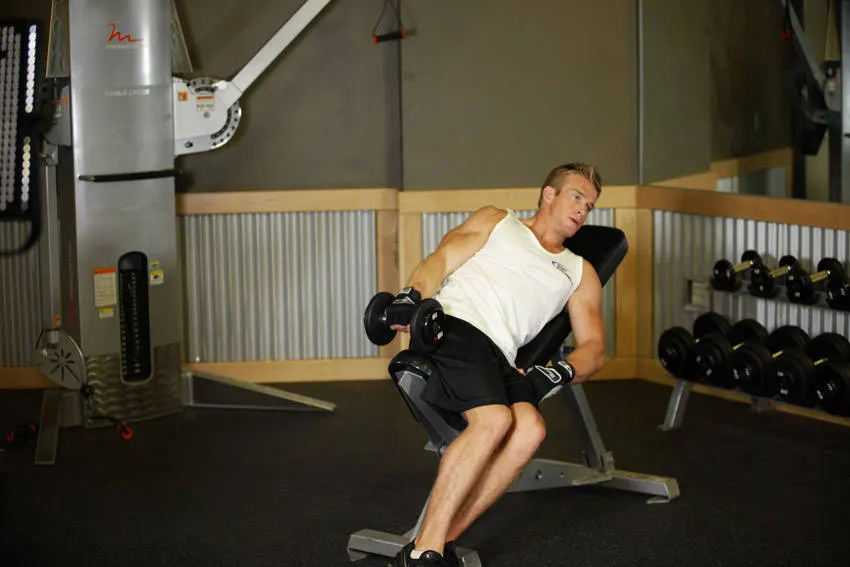 One-Arm Incline Lateral Raise exercise