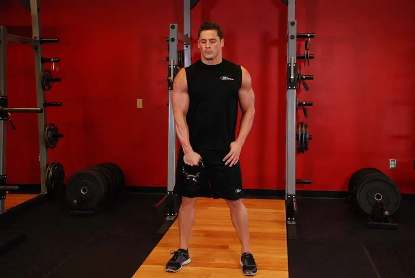 One-Arm Kettlebell Clean exercise