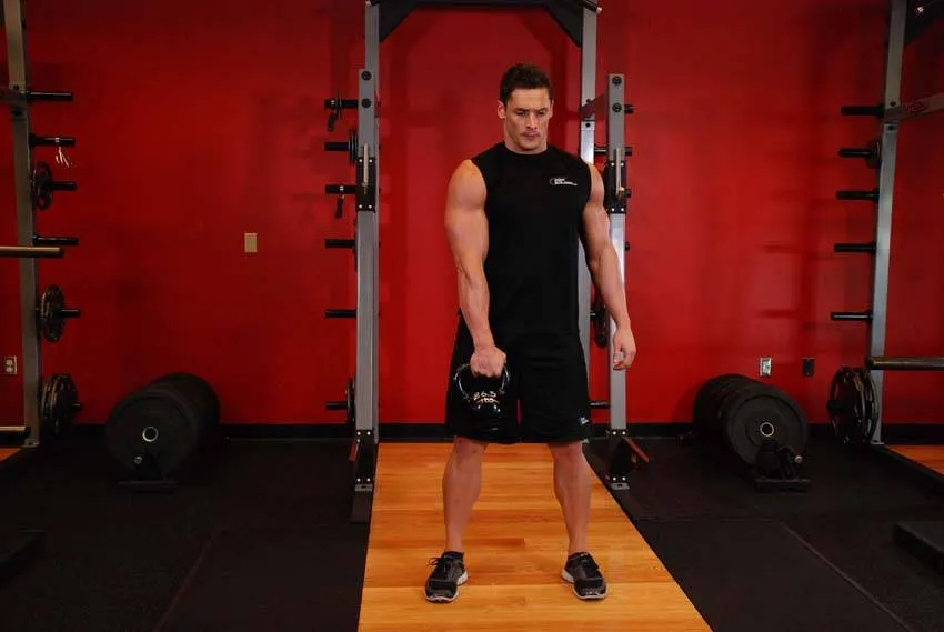One-Arm Kettlebell Split Snatch exercise