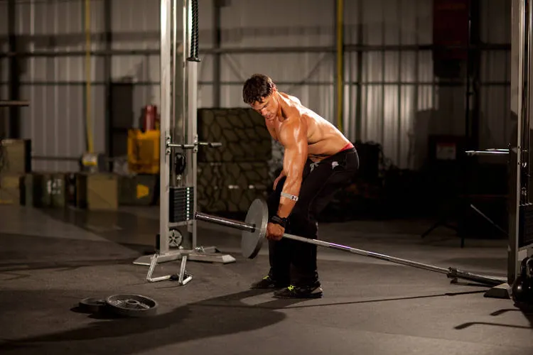 One-Arm Long Bar Row exercise