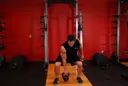 One-Arm Open Palm Kettlebell Clean exercise