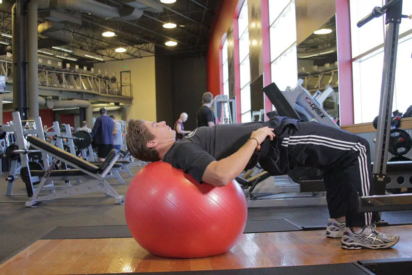 Physioball Hip Bridge — end position
