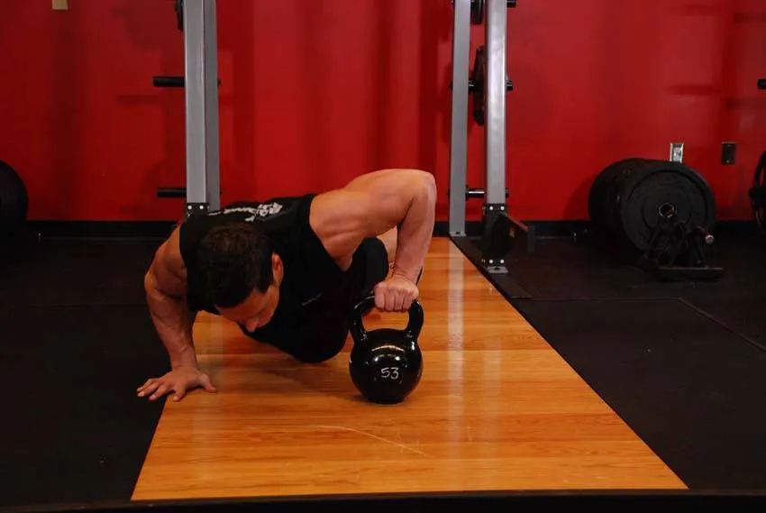 Plyo Kettlebell Pushups exercise