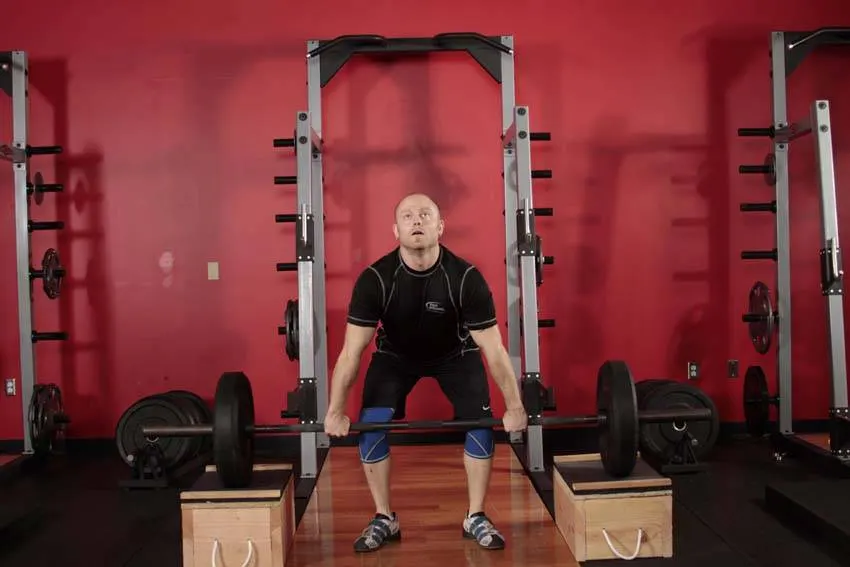 Power Clean from Blocks exercise