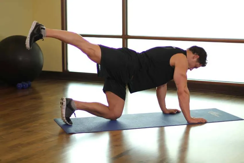 Rear Leg Raises — end position