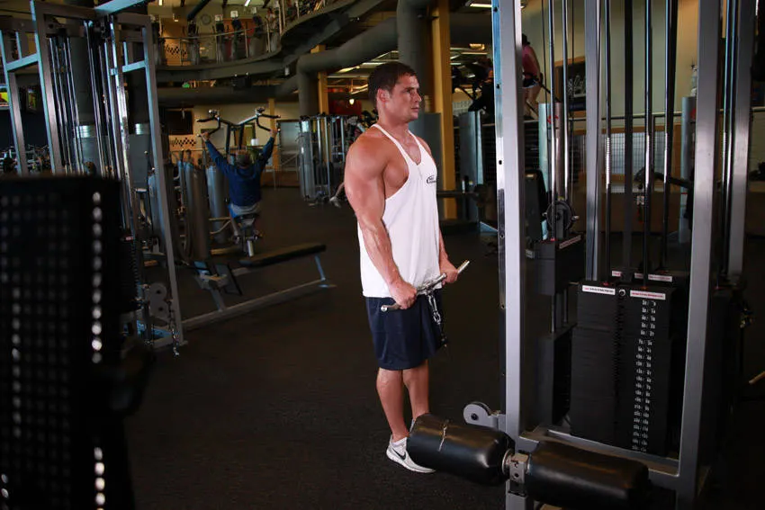 Reverse Cable Curl — end position