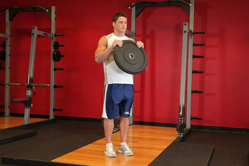 Reverse Plate Curls — end position