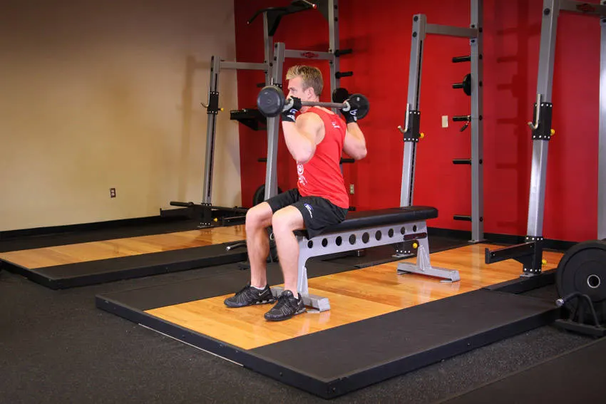 Seated Barbell Twist exercise