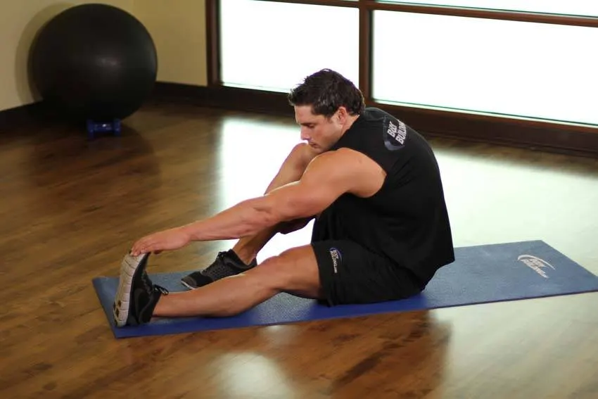 Seated Calf Stretch — end position