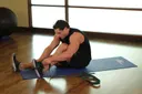Seated Hamstring and Calf Stretch exercise