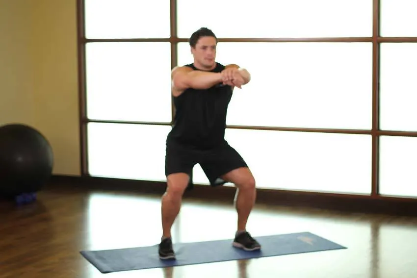 Sit Squats — end position
