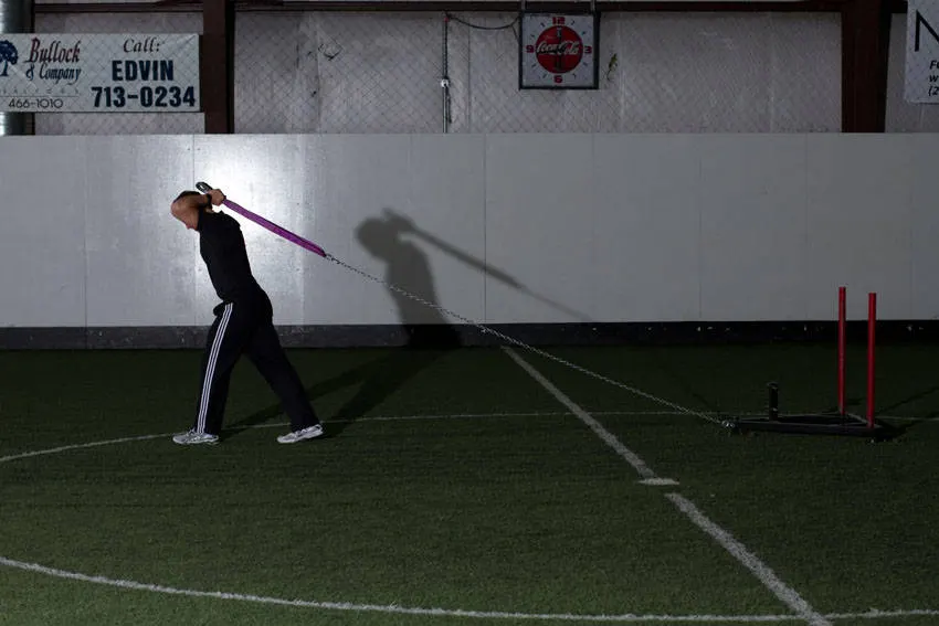 Sled Overhead Triceps Extension exercise