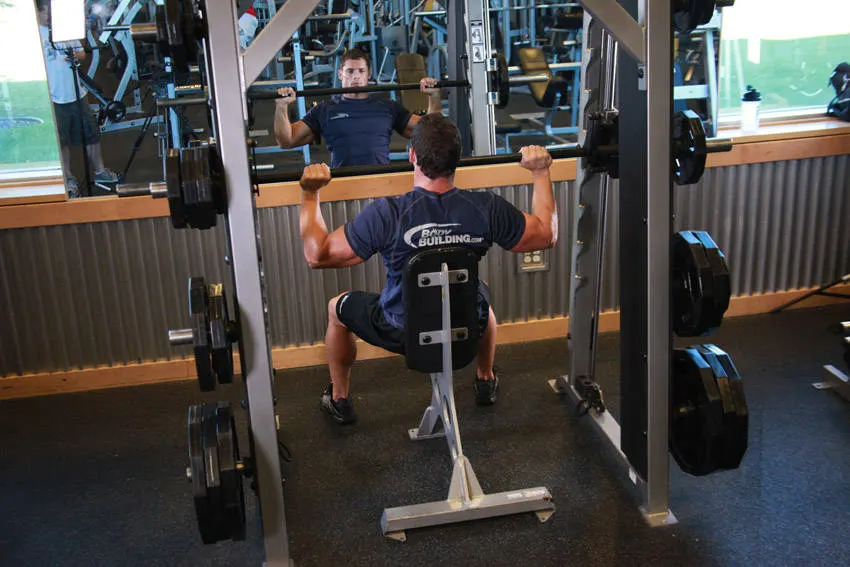 Smith Machine Overhead Shoulder Press exercise