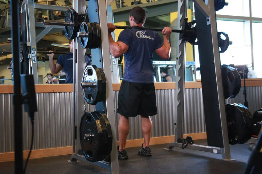 Smith Machine Squat — end position