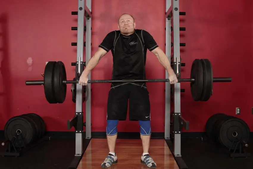 Snatch Shrug — end position