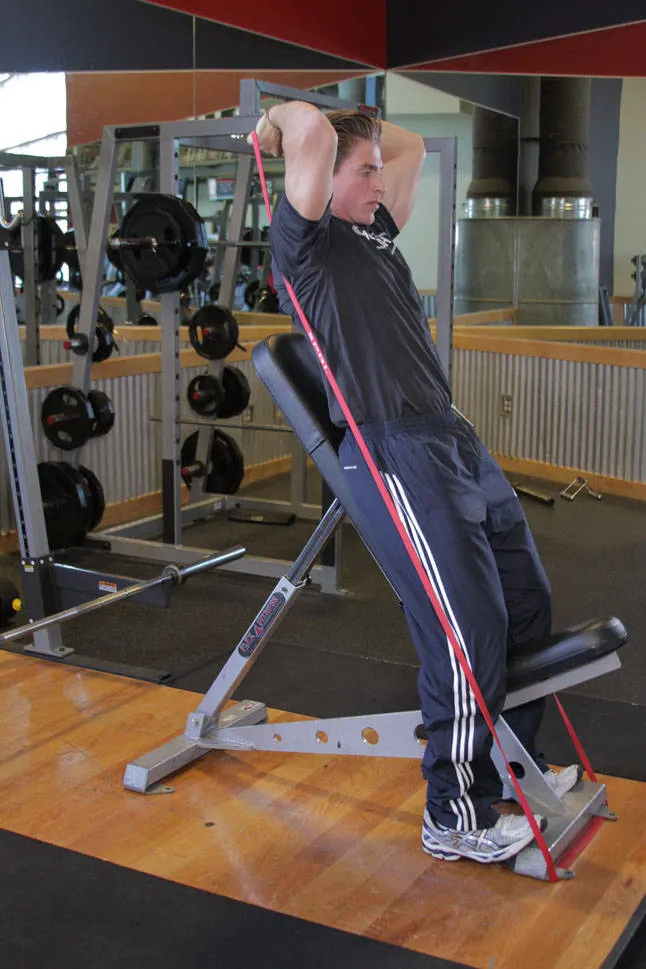 Speed Band Overhead Triceps exercise