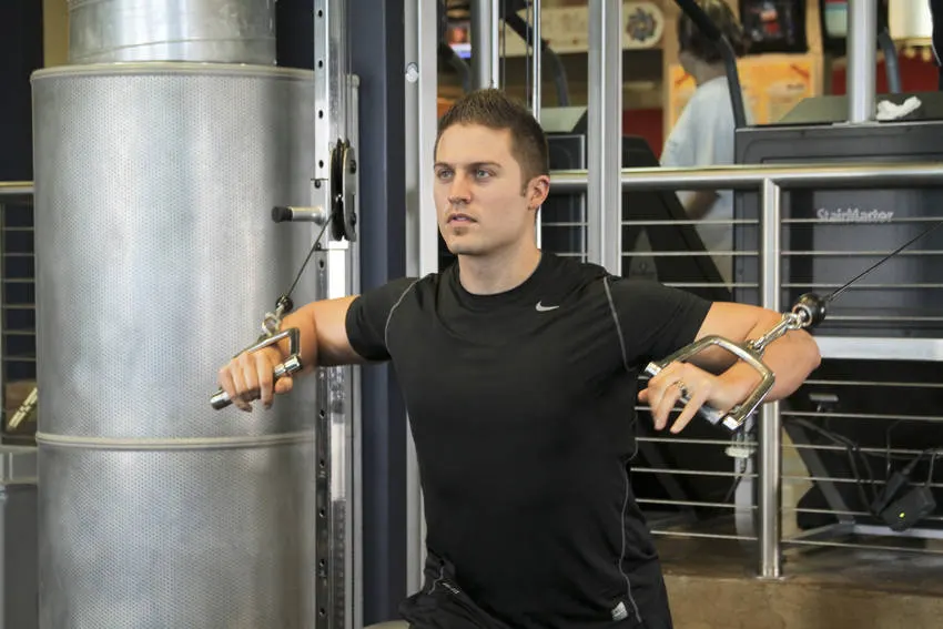Standing Cable Chest Press exercise