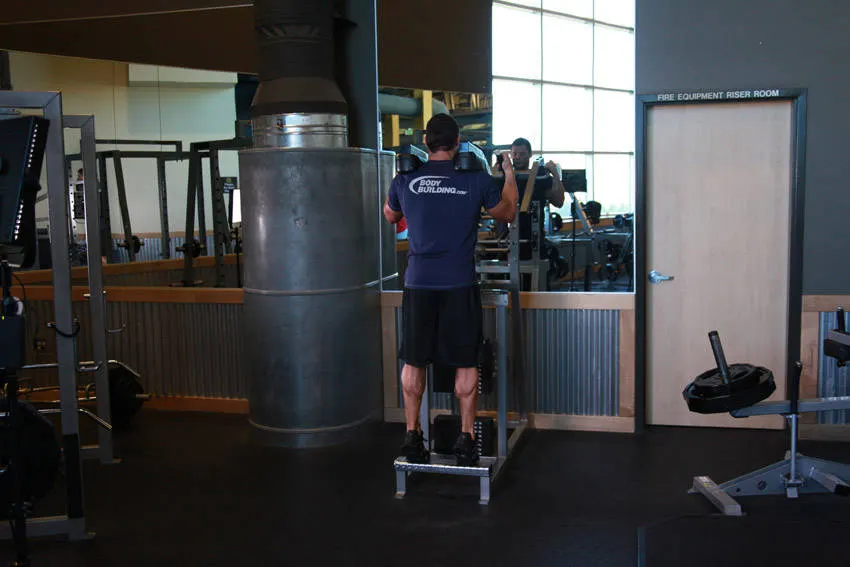 Standing Calf Raises — end position