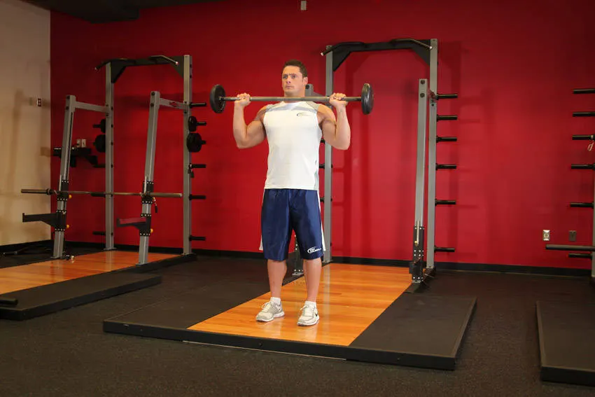 Standing Military Press — starting position