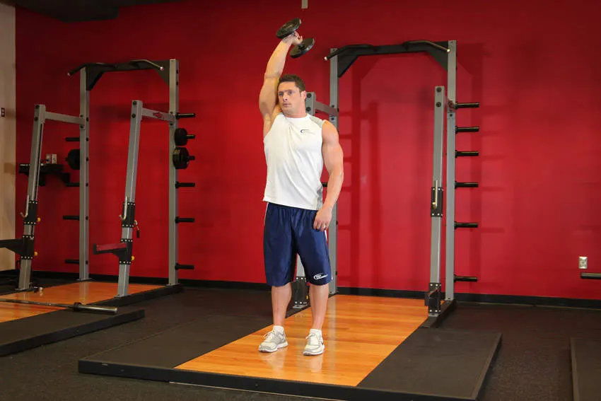 Standing One-Arm Dumbbell Triceps Extension exercise