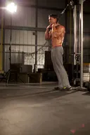 Standing Rope Crunch exercise