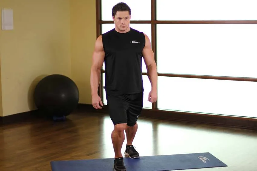 Standing Soleus And Achilles Stretch — end position