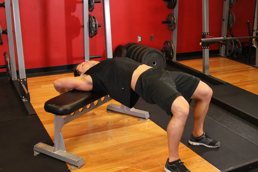 Straight-Arm Dumbbell Pullover — end position