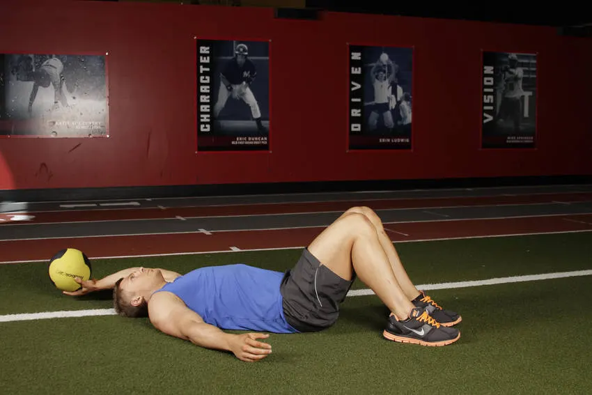 Supine One-Arm Overhead Throw exercise