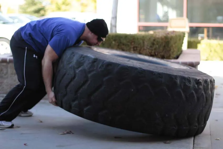 Tire Flip — end position