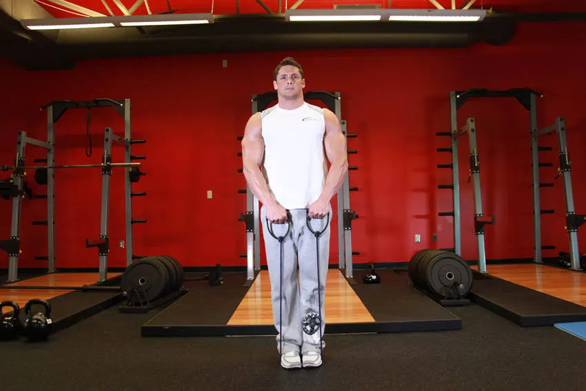 Upright Row - With Bands exercise
