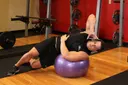 Weighted Ball Side Bend exercise