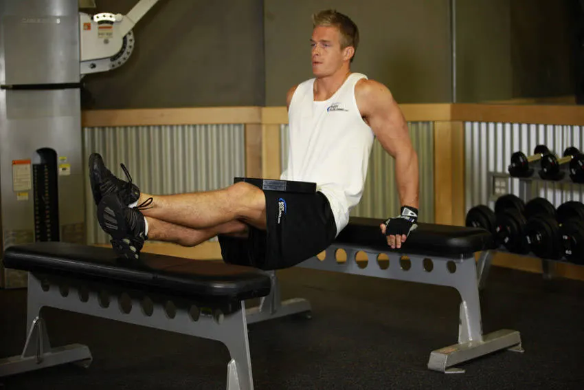 Weighted Bench Dip exercise