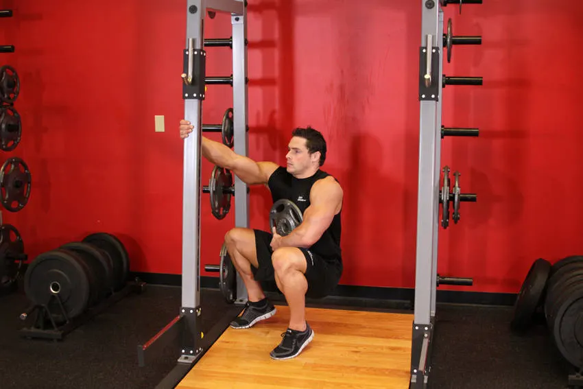 Weighted Sissy Squat — end position