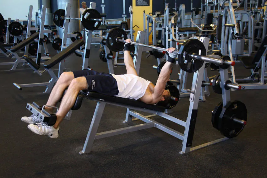 Wide-Grip Decline Barbell Bench Press exercise